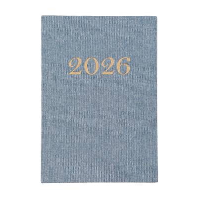Agenda Diária 2026 Capa Dura em Linho Personalizada