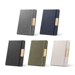 Caderno A5 em Tecido Poliéster Promocional