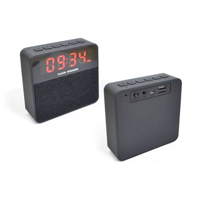 Caixa de Som Bluetooth com Relógio Digital Personalizada