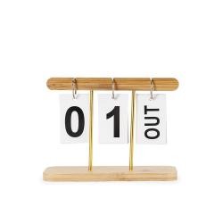 Calendário Permanente de Mesa em Madeira Personalizado