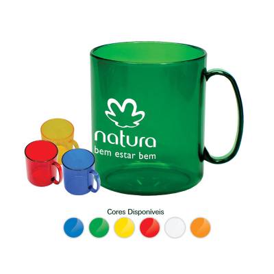 Caneca de Vidro Transparente 400ml Personalizada