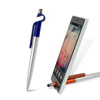 Caneta com  Ponteira Touch e Porta Smartphone Personalizado