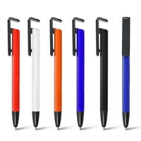 Caneta de Metal com Ponteira Touch e Porta Smartphone Personalizado.