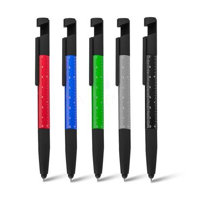 Caneta Multifuncional com Ponteira Touch e Porta Celular Personalizada