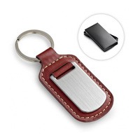 Chaveiro de Couro Sintético com Metal Promocional