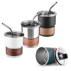 Copo Inox 250ml com Canudo Personalizado