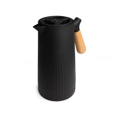 Garrafa Térmica 1L com Alça de Madeira Personalizada