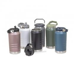 Garrafa Térmica Inox 1,1L com Alça e Canudo Personalizada