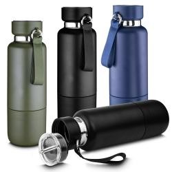 Garrafa Térmica Inox 500ml com Copo e Compartimento Personalizada