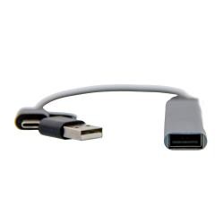 Hub USB-C 4 Portas em Alumínio Personalizado