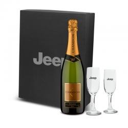 Kit Chandon Brut 750ml com Taças Personalizado
