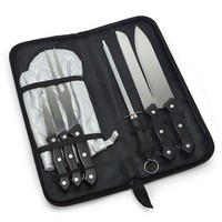 Kit Churrasco Inox 7 Peças com Luva Personalizado