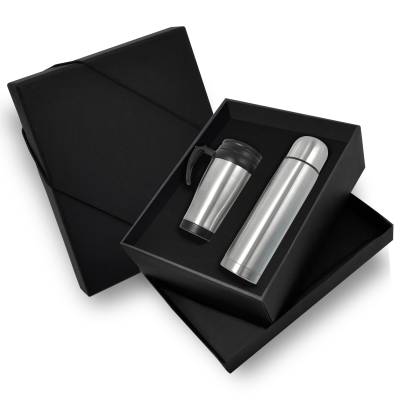 Kit Garrafa 500ml e Caneca 400ml em Metal Personalizado
