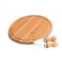Kit Queijo 3 Peças com Tábua de Bambu Personalizado