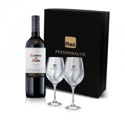 Kit Vinho com Taças Personalizado