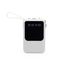Power Bank 10000mAh com Lanterna e Cabos Integrados Personalizado