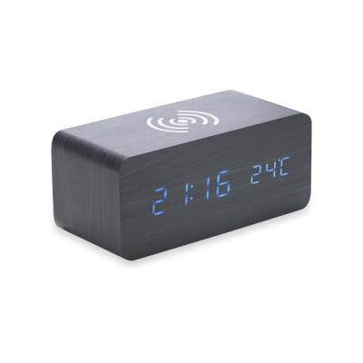 Relógio de Mesa Digital com Carregador por Indução Personalizado