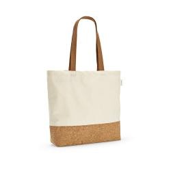 Sacola em algodão reciclado com fundo em cortiça para Brindes